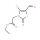 (4-Chloro-5-formyl-2-oxo-thiazol-3-yl)-acetic acid ethyl ester - chemical structure image
