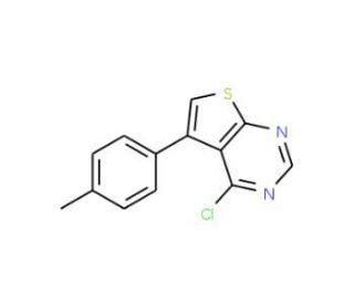 4-Chloro-5-p-tolyl-thieno[2,3-d]pyrimidine (CAS 374104-63-9) - chemical structure image