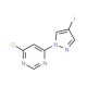 4-Chloro-6-(4-iodo-1H-pyrazol-1-yl)pyrimidine (CAS 957035-27-7) - chemical structure image