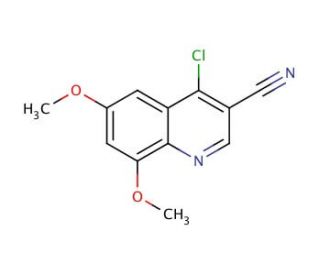 4-chloro-6,8-dimethoxyquinoline-3-carbonitrile (CAS 1017049-01-2) - chemical structure image