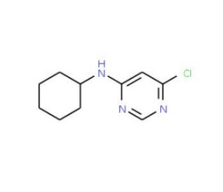 4-Chloro-6-cyclohexylaminopyrimidine (CAS 61667-11-6) - chemical structure image