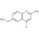 4-Chloro-6-ethyl-2-methylquinoline (CAS 123638-09-5) - chemical structure image