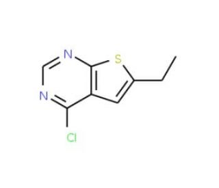4-chloro-6-ethylthieno[2,3-d]pyrimidine (CAS 81136-42-7) - chemical structure image