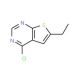 4-chloro-6-ethylthieno[2,3-d]pyrimidine (CAS 81136-42-7) - chemical structure image