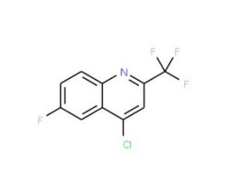 4-Chloro-6-fluoro-2-(trifluoromethyl)quinoline (CAS 59611-55-1) - chemical structure image