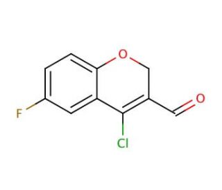 4-Chloro-6-fluoro-2H-benzopyran-3-carboxaldehyde (CAS 105799-69-7) - chemical structure image
