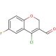 4-Chloro-6-fluoro-2H-benzopyran-3-carboxaldehyde (CAS 105799-69-7) - chemical structure image
