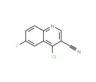 4-Chloro-6-fluoro-quinoline-3-carbonitrile (CAS 886362-73-8) - chemical structure image