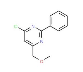 4-Chloro-6-methoxymethyl-2-phenylpyrimidine (CAS 325685-59-4) - chemical structure image