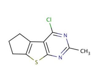 4-Chloro-6-methyl-2,3-dihydro-1H-8-thia-5,7-diaza-cyclopenta[a]indene (CAS 300816-24-4) - chemical structure image