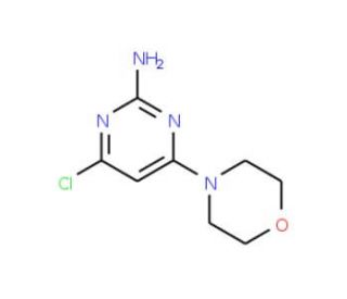 4-Chloro-6-morpholin-4-yl-pyrimidin-2-ylamine (CAS 339016-18-1) - chemical structure image