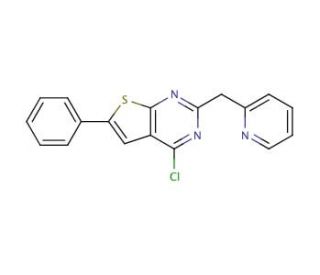 4-chloro-6-phenyl-2-(pyridin-2-ylmethyl)thieno[2,3-d]pyrimidine - chemical structure image