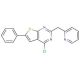4-chloro-6-phenyl-2-(pyridin-2-ylmethyl)thieno[2,3-d]pyrimidine - chemical structure image