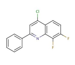 4-Chloro-7,8-difluoro-2-phenylquinoline (CAS 1189106-42-0) - chemical structure image
