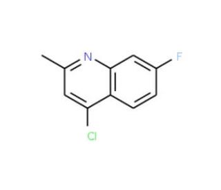 4-Chloro-7-fluoro-2-methylquinoline (CAS 18529-04-9) - chemical structure image