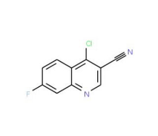 4-Chloro-7-fluoro-quinoline-3-carbonitrile (CAS 622369-70-4) - chemical structure image