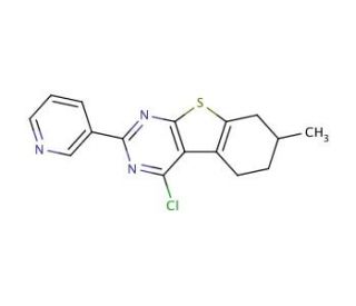 4-chloro-7-methyl-2-pyridin-3-yl-5,6,7,8-tetrahydro[1]benzothieno[2,3-d]pyrimidine - chemical structure image