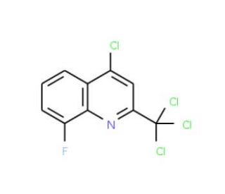 4-Chloro-8-fluoro-2-trichloromethyl-quinoline (CAS 927800-48-4) - chemical structure image