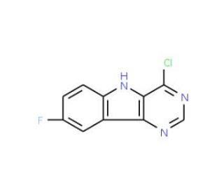 4-Chloro-8-fluoro-5H-pyrimido[5,4-b]indole - chemical structure image