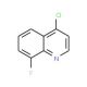 4-Chloro-8-fluoroquinoline (CAS 63010-72-0) - chemical structure image