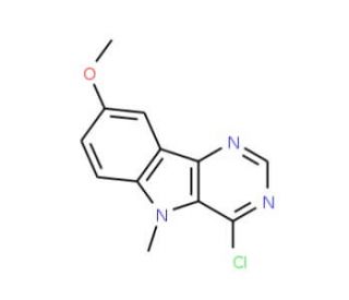 4-Chloro-8-methoxy-5-methyl-5H-pyrimido[5,4-b]indole - chemical structure image