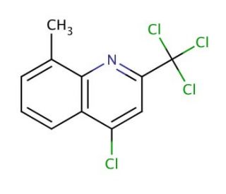 4-Chloro-8-methyl-2-trichloromethyl-quinoline (CAS 91991-86-5) - chemical structure image