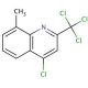 4-Chloro-8-methyl-2-trichloromethyl-quinoline (CAS 91991-86-5) - chemical structure image