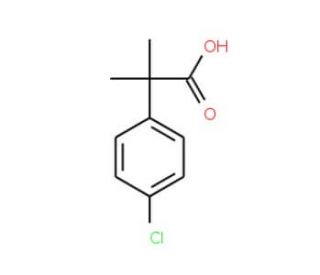 4-Chloro-&alpha;,&alpha;-dimethylphenylacetic acid (CAS 6258-30-6) - chemical structure image