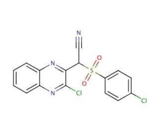 (4-Chloro-benzenesulfonyl)-(3-chloro-quinoxalin-2-yl)-acetonitrile - chemical structure image