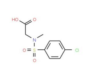 [(4-Chloro-benzenesulfonyl)-methyl-amino]-acetic acid (CAS 59724-83-3) - chemical structure image
