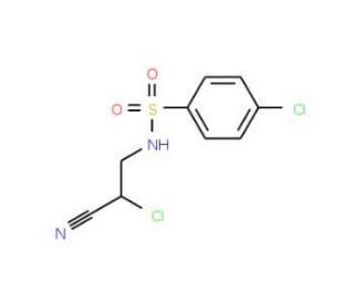 4-Chloro-N-(2-chloro-2-cyano-ethyl)-benzenesulfonamide (CAS 17260-63-8) - chemical structure image