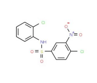 4-Chloro-N-(2-chloro-phenyl)-3-nitro-benzenesulfonamide - chemical structure image