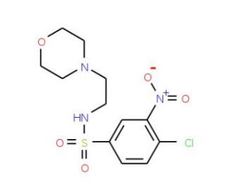 4-chloro-N-(2-morpholin-4-ylethyl)-3-nitrobenzenesulfonamide - chemical structure image