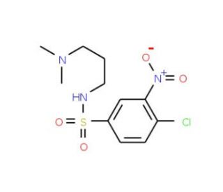 4-chloro-N-[3-(dimethylamino)propyl]-3-nitrobenzenesulfonamide (CAS 53803-81-9) - chemical structure image