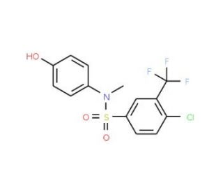 4-Chloro-N-(4-hydroxy-phenyl)-N-methyl-3-trifluoromethyl-benzenesulfonamide - chemical structure image