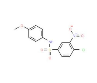 4-Chloro-N-(4-methoxy-phenyl)-3-nitro-benzenesulfonamide (CAS 30751-26-9) - chemical structure image