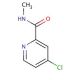 4-Chloro-N-methylpyridine-2-carboxamide (CAS 220000-87-3) - chemical structure image