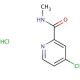 4-Chloro-N-methylpyridine-2-carboxamide Hydrochloride (CAS 882167-77-3) - chemical structure image