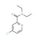 4-chloro-N,N-diethylpyridine-2-carboxamide (CAS 851903-41-8) - chemical structure image