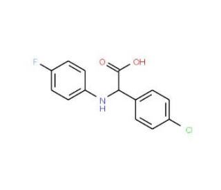 (4-Chloro-phenyl)-(4-fluoro-phenylamino)-acetic acid - chemical structure image
