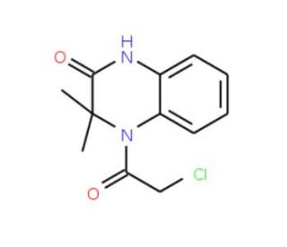 4-(chloroacetyl)-3,3-dimethyl-3,4-dihydroquinoxalin-2(1H)-one (CAS 727717-71-7) - chemical structure image