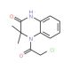 4-(chloroacetyl)-3,3-dimethyl-3,4-dihydroquinoxalin-2(1H)-one (CAS 727717-71-7) - chemical structure image
