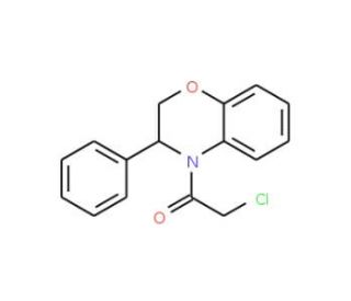 4-(chloroacetyl)-3-phenyl-3,4-dihydro-2H-1,4-benzoxazine (CAS 22178-50-3) - chemical structure image