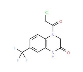 4-(chloroacetyl)-7-(trifluoromethyl)-3,4-dihydroquinoxalin-2(1H)-one - chemical structure image