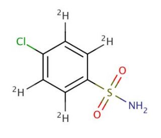 4-Chlorobenzene-d4-sulfonamide (CAS 544686-14-8) - chemical structure image