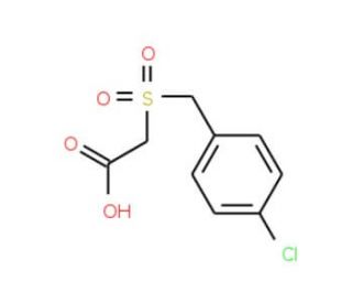 [(4-Chlorobenzyl)sulfonyl]acetic acid (CAS 118672-20-1) - chemical structure image