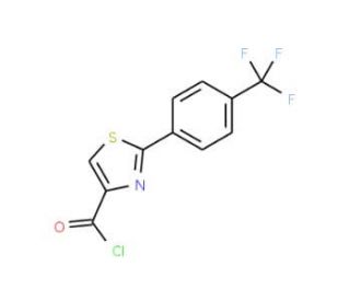 4-(Chlorocarbonyl)-2-[4-(trifluoromethyl)phenyl]-1,3-thiazole (CAS 857284-28-7) - chemical structure image