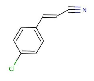4-Chlorocinnamonitrile, mixture of cis and trans (CAS 28446-72-2) - chemical structure image