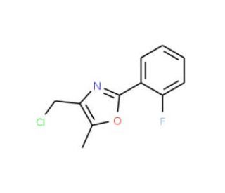 4-Chloromethyl-2-(2-fluorophenyl)-5-methyl-oxazole (CAS 671215-76-2) - chemical structure image
