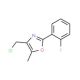 4-Chloromethyl-2-(2-fluorophenyl)-5-methyl-oxazole (CAS 671215-76-2) - chemical structure image
